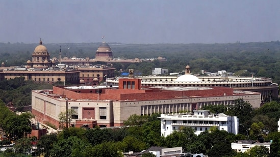 An aerial view of the New Parliament House which will be inaugurated on May 28.