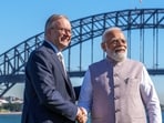 Prime Minister Narendra Modi with Australian PM Anthony Albanese during a Ceremonial Guard of Honour, at the Admiralty House, in Sydney on Wednesday. (ANI Photo)