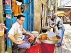Nafees Bhai’s stall in Old Delhi’s Gali Sui Walan..