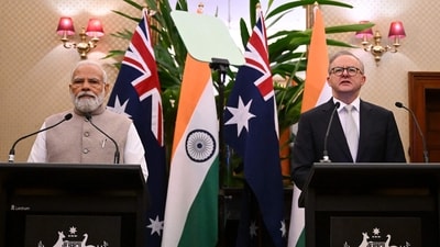 Prime Minister Narendra Modi on Wednesday held wide-ranging talks with his Australian counterpart in Sydney, Australia, focusing on boosting overall bilateral ties including in areas of trade and investment, defence and renewable energy. (AFP) Prime Minister Narendra Modi on Wednesday held wide-ranging talks with his Australian counterpart in Sydney, Australia, focusing on boosting overall bilateral ties including in areas of trade and investment, defence and renewable energy. (AFP)