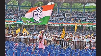Congress faces problems after not being able to completing its poll promise after first cabinet meeting (AFP) Congress faces problems after not being able to completing its poll promise after first cabinet meeting (AFP)