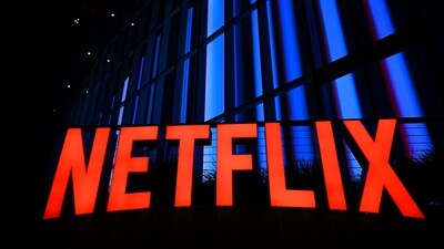 The Netflix logo at the Netflix Tudum Theater in Los Angeles, California. (AFP) The Netflix logo at the Netflix Tudum Theater in Los Angeles, California. (AFP)