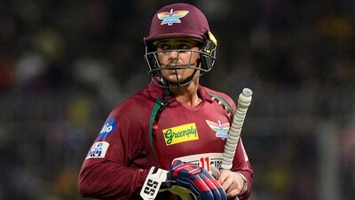 Lucknow Super Giants batter Quinton de Kock (PTI) Lucknow Super Giants batter Quinton de Kock (PTI)