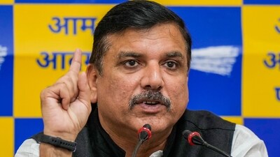 AAP Rajya Sabha MP Sanjay Singh addresses a press conference, in New Delhi, on Monday, May 22, 2023. (PTI Photo/Manvender Vashist Lav) AAP Rajya Sabha MP Sanjay Singh addresses a press conference, in New Delhi, on Monday, May 22, 2023. (PTI Photo/Manvender Vashist Lav)