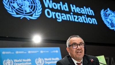 WHO chief Tedros Adhanom Ghebreyesus a press conference in Geneva. (AFP file) WHO chief Tedros Adhanom Ghebreyesus a press conference in Geneva. (AFP file)