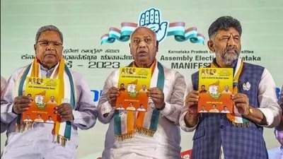 Congress' manifesto for Karnataka (PTI) Congress' manifesto for Karnataka (PTI)
