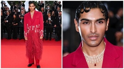Rahi Chadda, one of the top digital creators in men's fashion, also walked the red carpet at Cannes 2023. Known for his futuristic looks, he stole the show with his red pantsuit outfit, which he wore with a statement necklace. Rahi Chadda, one of the top digital creators in men's fashion, also walked the red carpet at Cannes 2023. Known for his futuristic looks, he stole the show with his red pantsuit outfit, which he wore with a statement necklace. 
