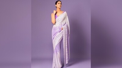 Vaani Kapoor's saree is perfect for a summer wedding, whether it is a day event or night. (Instagram/@_vaanikapoor) Vaani Kapoor's saree is perfect for a summer wedding, whether it is a day event or night. (Instagram/@_vaanikapoor)
