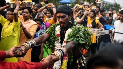 Thaipusam Festival, Tamil Nadu: This is one of the unusual festivals that is celebrated by the Tamil devotees of Lord Kartikeya (Lord Murugan), the son of Lord Shiva and Devi Parvati not only in India but also by the Tamil community in Sri Lanka, Singapore, and Mauritius. Devotees observed this festival by piercing themselves with pins and spikes, hanging pots and fruit off of their chests with hooks, and pulling chariots or having people hanging onto a heavy rope attached to their backs by hooks. Thaipusam Festival, Tamil Nadu: This is one of the unusual festivals that is celebrated by the Tamil devotees of Lord Kartikeya (Lord Murugan), the son of Lord Shiva and Devi Parvati not only in India but also by the Tamil community in Sri Lanka, Singapore, and Mauritius. Devotees observed this festival by piercing themselves with pins and spikes, hanging pots and fruit off of their chests with hooks, and pulling chariots or having people hanging onto a heavy rope attached to their backs by hooks. 