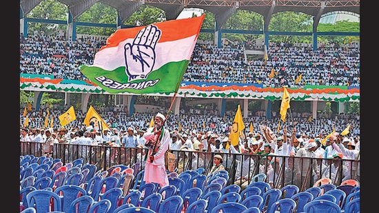 Congress faces problems after not being able to completing its poll promise after first cabinet meeting (AFP)