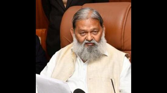 Haryana home minister Anil Vij (File photo)