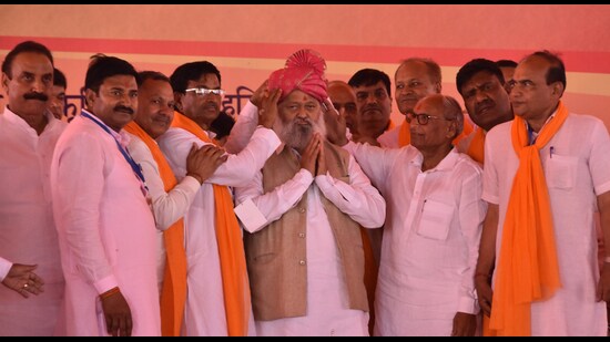 Haryana home minister Anil Vij at an event in Karnal on Wednesday.