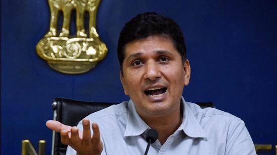 On May 13, Delhi services minister Saurabh Bharadwaj (pictured here) relieved the official of all duties, citing allegations of corruption and extortion.