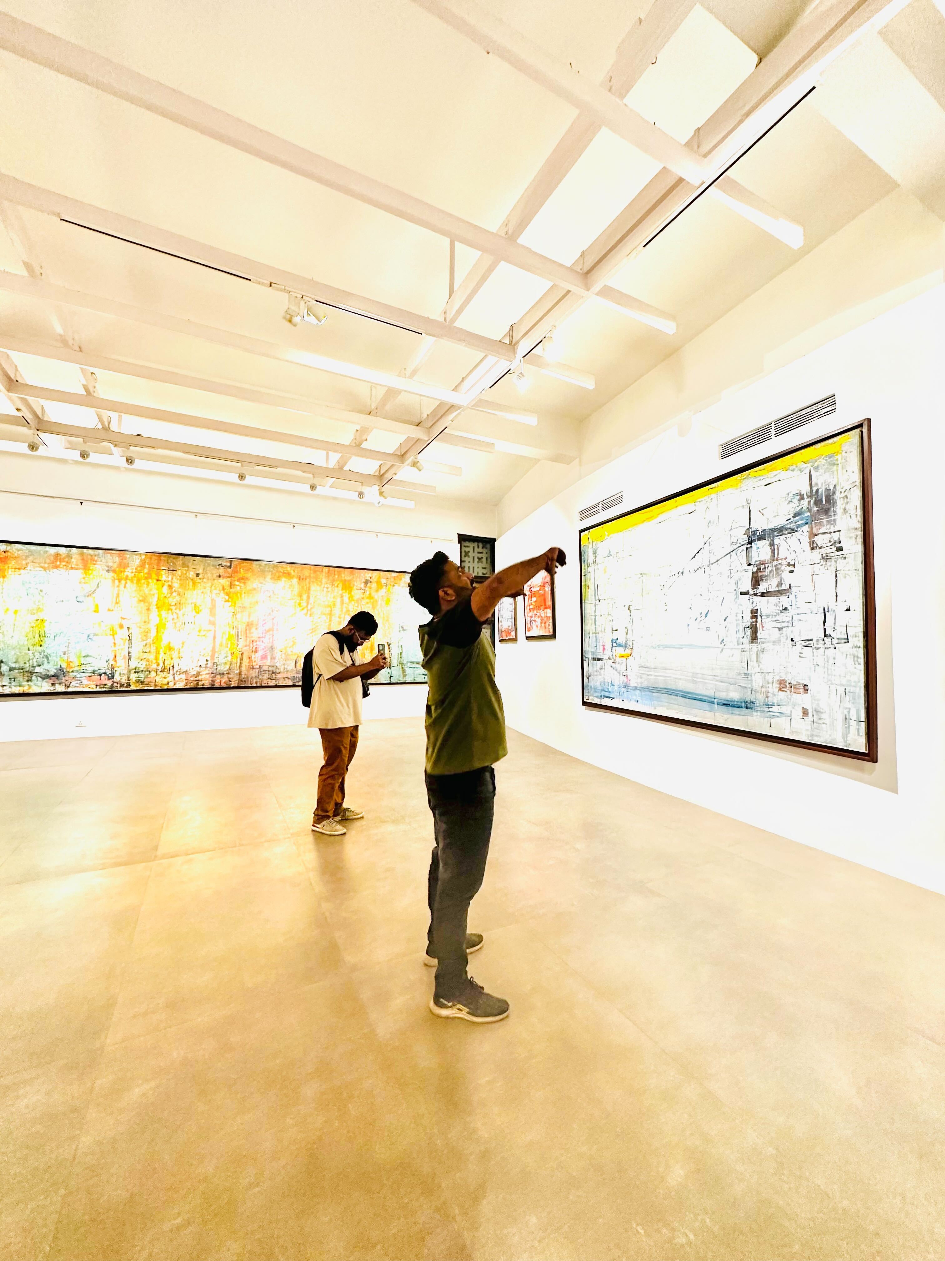 Delhiites try to cool themselves at art galleries in the city. Delhiites try to cool themselves at art galleries in the city.