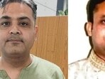Sandeep Mannan (left), who belongs to Delhi and works in a tech company in Bengaluru, was detained on Monday night and (right) Sandeep Bareta, wanted by Punjab Police in connection with the sacrilege cases of 2015. The Bengaluru airport authorities detained Sandeep Mannan as his first name, father’s name, and birth year matched with Bareta’s as mentioned in the lookout circular. (HT Photos)