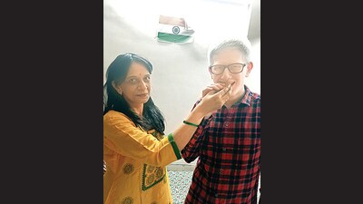 Despite partial blindness, Vrajesh wrote his exams