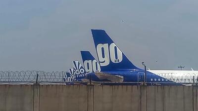 Aircraft of Go First parked at the Delhi airport. (PTI) Aircraft of Go First parked at the Delhi airport. (PTI)