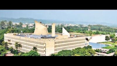 An aerial view of the Capitol complex in Chandigarh, India on Monday. (HT Photo) An aerial view of the Capitol complex in Chandigarh, India on Monday. (HT Photo)