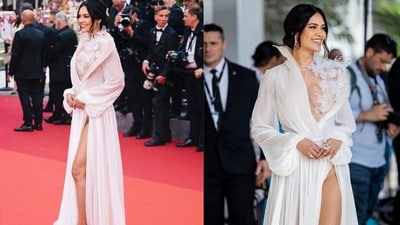 Esha Gupta at Cannes Film Festival 2023 on May 16. Esha Gupta at Cannes Film Festival 2023 on May 16.