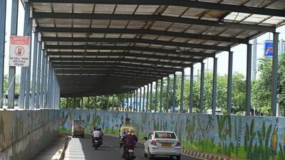 Gurugram, India-May 25, 2023: A view of the underpass at Rajiv Chowk near Tau Devi Lal stadium, in Gurugram, India, on Thursday, 25 May 2023. The GMDA (Gurugram Metropolitan Development Authority) will conduct a mock drill to stop the water logging in the underpass during the monsoon season. (Photo by Parveen Kumar/Hindustan Times)**To go with with Abhishek Behl's story