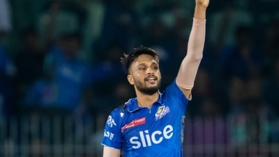 Madhwal equalled Anil Kumble's figures in the list of best returns for a bowler in an IPL match (AP) Madhwal equalled Anil Kumble's figures in the list of best returns for a bowler in an IPL match (AP)