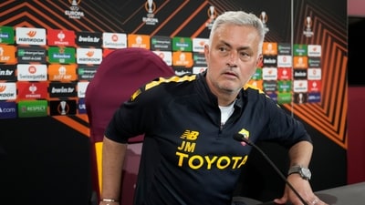 Roma's head coach Jose Mourinho arrives for the press conference during a media day (AP) Roma's head coach Jose Mourinho arrives for the press conference during a media day (AP)