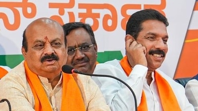 Ex-Karnataka chief minister Basavaraj Bommai and BJP state president Nalin Kumar Kateel in Bengaluru, (PTI File Photo) Ex-Karnataka chief minister Basavaraj Bommai and BJP state president Nalin Kumar Kateel in Bengaluru, (PTI File Photo)