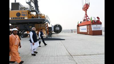On November 12, 2018, Prime Minister Narendra Modi had dedicated the multi-modal terminal on the Ganga to the nation. (PTI) On November 12, 2018, Prime Minister Narendra Modi had dedicated the multi-modal terminal on the Ganga to the nation. (PTI)