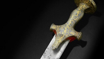 Tipu Sultan's sword sold for ₹143 crores. (Image/@Bonhams) Tipu Sultan's sword sold for ₹143 crores. (Image/@Bonhams)