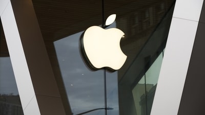 An Apple logo adorns the facade of the downtown Brooklyn Apple store in New York. (AP) An Apple logo adorns the facade of the downtown Brooklyn Apple store in New York. (AP)
