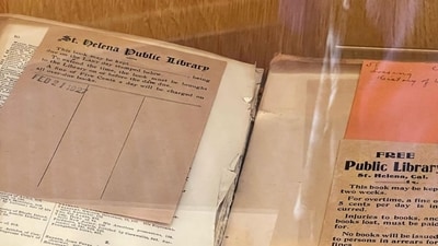 A picture of the book returned to the library 96 years overdue. (Instagram/@sthelenapubliclibrary) A picture of the book returned to the library 96 years overdue. (Instagram/@sthelenapubliclibrary)