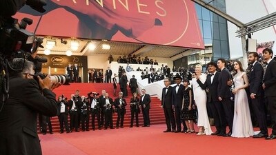 Cost: The film festival is generally open to accredited individuals. The tickets for industry professionals are between $6100 ( <span class='webrupee'>₹</span>5 lakh) to $25000 ( <span class='webrupee'>₹</span>25 lakh), as per international media reports. People who want to attend the festival for free can go for open-air screenings at the Cinéma de la Plage every evening from 9:30 pm. (Pinterest) Cost: The film festival is generally open to accredited individuals. The tickets for industry professionals are between $6100 ( <span class='webrupee'>₹</span>5 lakh) to $25000 ( <span class='webrupee'>₹</span>25 lakh), as per international media reports. People who want to attend the festival for free can go for open-air screenings at the Cinéma de la Plage every evening from 9:30 pm. (Pinterest)