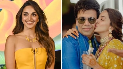 Kiara Advani shared a picture from her pre-wedding celebrations to wish Karan Johar. Kiara Advani shared a picture from her pre-wedding celebrations to wish Karan Johar.