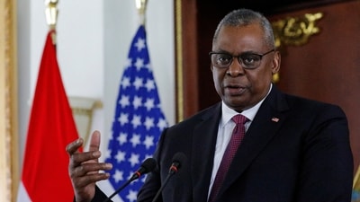 Lloyd Austin is the fourth US cabinet-level secretary to visit India this year, after Secretary of State Antony J Blinken, treasury secretary Janet Yellen and commerce secretary Gina Raimondo. (Reuters)