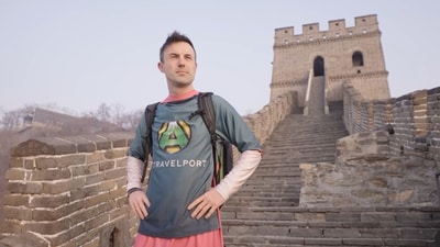Jamie McDonald at the Great Wall of China. (Instagram/@adventureman) Jamie McDonald at the Great Wall of China. (Instagram/@adventureman)