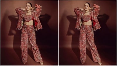 On Wednesday, the actress delighted her fans with a mid-week treat when she shared her recent pictures on Instagram, accompanied by a caption featuring a red flower emoji. (Instagram/@sanyamalhotra_) On Wednesday, the actress delighted her fans with a mid-week treat when she shared her recent pictures on Instagram, accompanied by a caption featuring a red flower emoji. (Instagram/@sanyamalhotra_)
