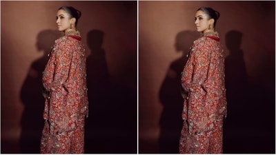 For her look, Sanya played muse for the ace fashion designer Anamika Khanna and got decked up in a stunning co-ord set while her styling is done by celebrity stylist Meagan Concessio. (Instagram/@sanyamalhotra_) For her look, Sanya played muse for the ace fashion designer Anamika Khanna and got decked up in a stunning co-ord set while her styling is done by celebrity stylist Meagan Concessio. (Instagram/@sanyamalhotra_)