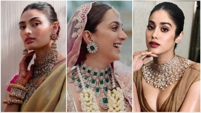 The 2023 summer bridal jewellery trends in India infuse elegance, individuality, and charm into the bride's ensemble. (Instagram ) The 2023 summer bridal jewellery trends in India infuse elegance, individuality, and charm into the bride's ensemble. (Instagram )