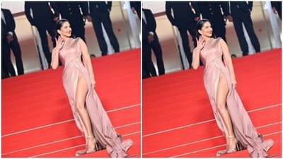 Sunny played muse to fashion designer Naja Saade and picked the pastel pink satin gown from the shelves of the designer. (Instagram/@sunnyleone) Sunny played muse to fashion designer Naja Saade and picked the pastel pink satin gown from the shelves of the designer. (Instagram/@sunnyleone)