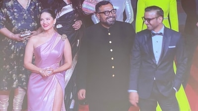 Sunny Leone wore a satin gown on the Cannes Film Festival 2023 red carpet on Wednesday for the premiere of her Anurag Kashyap film Kennedy. Sunny Leone wore a satin gown on the Cannes Film Festival 2023 red carpet on Wednesday for the premiere of her Anurag Kashyap film Kennedy.
