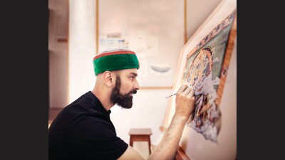 ‘It is definitely a life goal to leave a mark behind as an artist. I feel privileged to be able to do it in this way,’ says Sanan, 39. (Oliver K) ‘It is definitely a life goal to leave a mark behind as an artist. I feel privileged to be able to do it in this way,’ says Sanan, 39. (Oliver K)