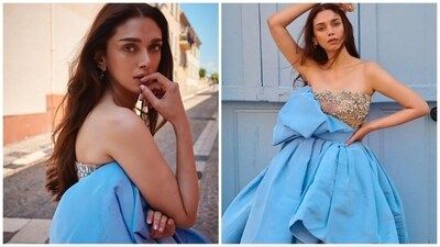 Aditi Rao Hydari dropped a set of photos in a blue gown on her Instagram handle from Cannes and her fans and rumoured boyfriend Siddharth went gaga. (Instagram/@aditiraohydari) Aditi Rao Hydari dropped a set of photos in a blue gown on her Instagram handle from Cannes and her fans and rumoured boyfriend Siddharth went gaga. (Instagram/@aditiraohydari)