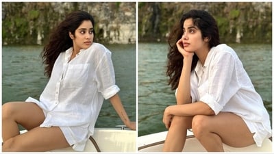 Janhvi Kapoor recently jetted off to an undisclosed tropical location after wrapping up the shooting of her film Mr and Mrs Mahi. She went sailing wearing a white linen co-ord set and shared her photos on her social media handles. (Instagram/@janhvikapoor) Janhvi Kapoor recently jetted off to an undisclosed tropical location after wrapping up the shooting of her film Mr and Mrs Mahi. She went sailing wearing a white linen co-ord set and shared her photos on her social media handles. (Instagram/@janhvikapoor)