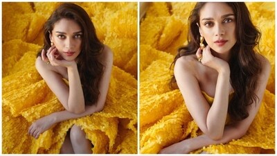 Aditi Rao Hydari, who is representing a giant cosmetic brand at the Cannes International Film Festival, made a glamorous appearance wearing a yellow asymmetrical layered gown. (Instagram/@aditiraohydari) Aditi Rao Hydari, who is representing a giant cosmetic brand at the Cannes International Film Festival, made a glamorous appearance wearing a yellow asymmetrical layered gown. (Instagram/@aditiraohydari)