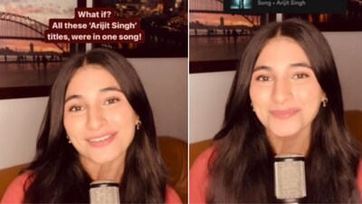 The image shows the woman who created a song using Arijit Singh track titles. (Instagram/@saigodbole) The image shows the woman who created a song using Arijit Singh track titles. (Instagram/@saigodbole)