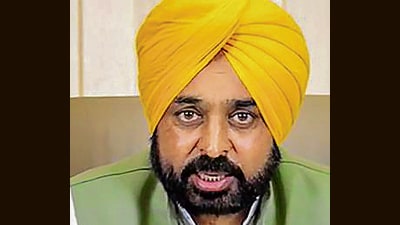 Mann has decided to stay away from the eighth governing council meeting of NITI Aayog to protest against the alleged discrimination against the state by the Centre in the grant of funds. (PTI File Photo)