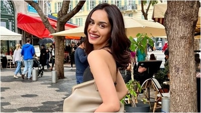 Earlier, Manushi had given a glimpse of her day outing in Nice, France. The star showed off her new haircut in the pictures and captioned them, "New hair!!! (Just French stuff)." She chose a monochrome look for the outing featuring a corset top and linen pants. (Instagram) Earlier, Manushi had given a glimpse of her day outing in Nice, France. The star showed off her new haircut in the pictures and captioned them, "New hair!!! (Just French stuff)." She chose a monochrome look for the outing featuring a corset top and linen pants. (Instagram)