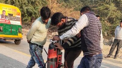 Nathupur road was built at a cost of ₹2.25 crore in 2021. Nathupur road was built at a cost of ₹2.25 crore in 2021.