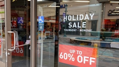 Memorial Day sale signs are shown at a shopping mall in Carlsbad, California, U.S., May 25, 2023. REUTERS/Mike Blake (REUTERS)