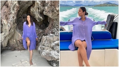 Shehnaaz Gill is living it up. The actor is giving us major travel goals with snippets from her recent vacay diaries on a regular basis. The actor recently flew to Thailand and since then her Instagram profile is replete with glimpses of her ventures. Shehnaaz, on Friday, gave us perfect TGIF vibes as she shared a string of pictures of herself. (Instagram/@shehnaazgill) Shehnaaz Gill is living it up. The actor is giving us major travel goals with snippets from her recent vacay diaries on a regular basis. The actor recently flew to Thailand and since then her Instagram profile is replete with glimpses of her ventures. Shehnaaz, on Friday, gave us perfect TGIF vibes as she shared a string of pictures of herself. (Instagram/@shehnaazgill)